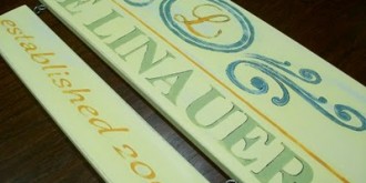 hand painted family name sign 12