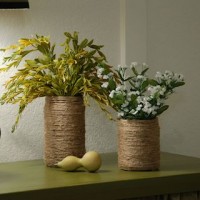 jute wrapped jar vase