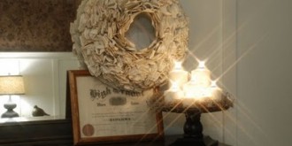 how to make a book wreath 17