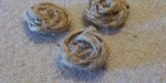 how to make jute rosette buttons 5