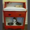 thumbnail--secretary desk turned pet station