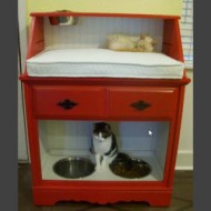 thumbnail--secretary desk turned pet station