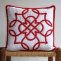 thumbnail--pillow with knitted celtic knot design