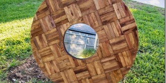 decorative mirror made of wood shims 1_thumb