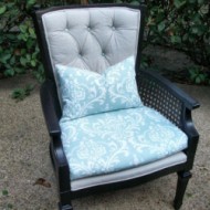 thumbnail--reupholstered cane chair