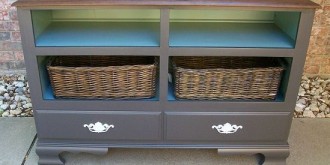 dresser turned tv console