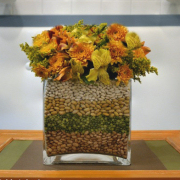 Simple flower arrangement for fall