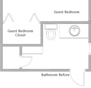 bathroom floor plan before