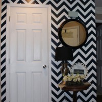 inspiration files--chevron painted wall from a commoners castle