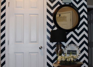 inspiration files--chevron painted wall from a commoners castle