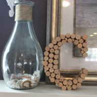 wine cork projects--wine cork monogram letter from growing up gardner