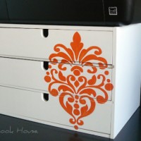 inspiration files--desktop storage drawer unit with damask stencil from the stonybrook house--thumbnail