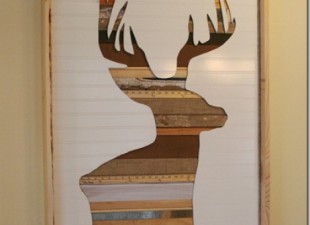 inspiration files--rustic wood deer head wall art from the hell on heels housewife