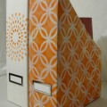 inspiration files--stenciled fabric magazine holders from the stonybrook house inspiration files--stenciled fabric magazine holders from the stonybrook house