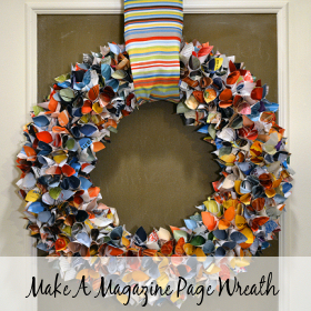 Upcycled Magazine Wreath
