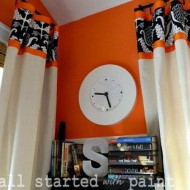 inspiration files--drop cloth curtains with contrast fabric and ribbon detail from it all started with paint inspiration files--drop cloth curtains with contrast fabric and ribbon detail from it all started with paint