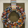 upcycled magazine wreath 8
