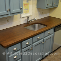 how i stained and sealed my ikea numerar butcher block countertops 3