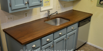 how i stained and sealed my ikea numerar butcher block countertops 3
