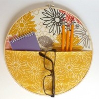 inspiration files--no sew fabric wall pocket organizer from abernathy crafts