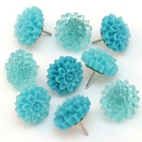 inspiration files--resin chrysanthemum thumb tacks from stars and sunshine blog