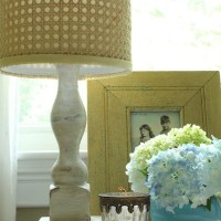 inspiration files--natural cane lampshade horchow knockoff from at home on the bay blog