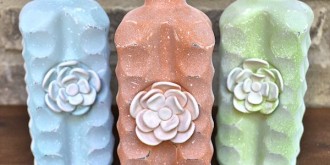 painted glass bottles - thumb