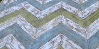 chevron wood table top - thumb