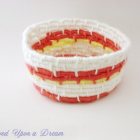 inspiration files - yarn wrapped basket from renewed upon a dream blog