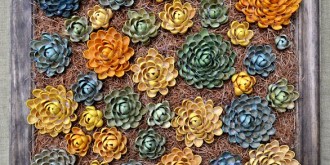 pistachio shell flowers - thumbnail
