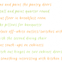 kitchen check list