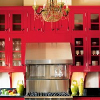 red kitchen