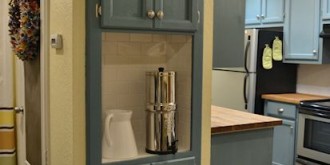 bookcase turned pantry after 1