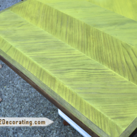 chevron table makeover 5