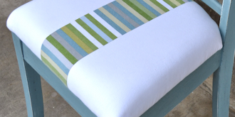 dining chairs upholstered with two fabrics - thumbnail