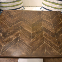 stained chevron table - thumbnail
