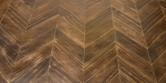 stained chevron table - thumbnail