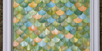 watercolor fish scale artwork - thumbnail