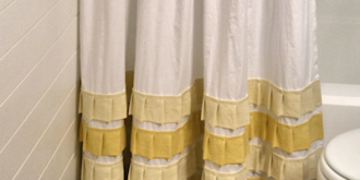 Shower Curtain With Pleated Accents - thumb