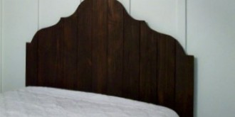Headboard made from fence pickets for under $50