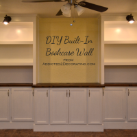 DIY built-in cabinets and bookcase wall - finished!