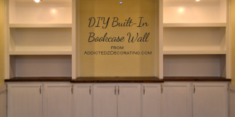 DIY built-in cabinets and bookcase wall - finished!