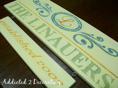 Hand Painted Family Name Sign