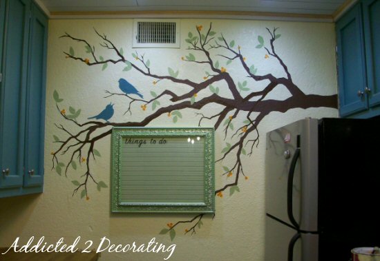 how to paint a tree mural on a wall