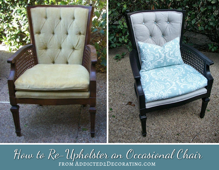 How to reupholster an occasional chair