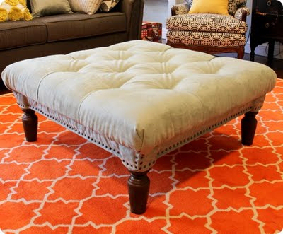 Coffee Table Turned Tufted Ottoman