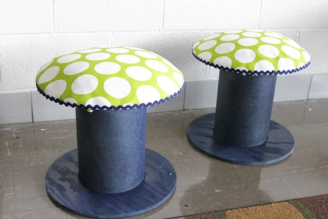 Electrical Spools Turned Stools