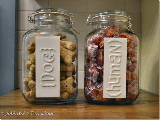 Painted Label Treat Jars