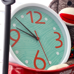 Inexpensive and Colorful Clock Makeover
