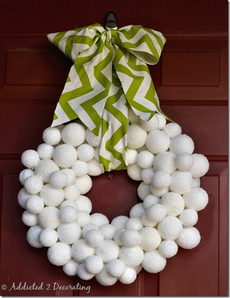 Winter Snowball Wreath